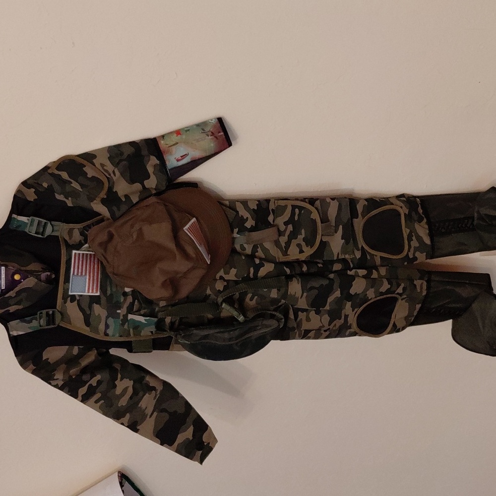 Camouflage Kids Costume with Hat 5/6
